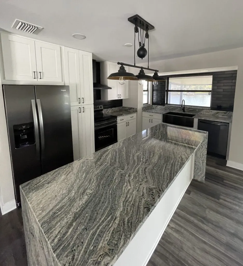 Kitchen remodel with updated cabinetry and island